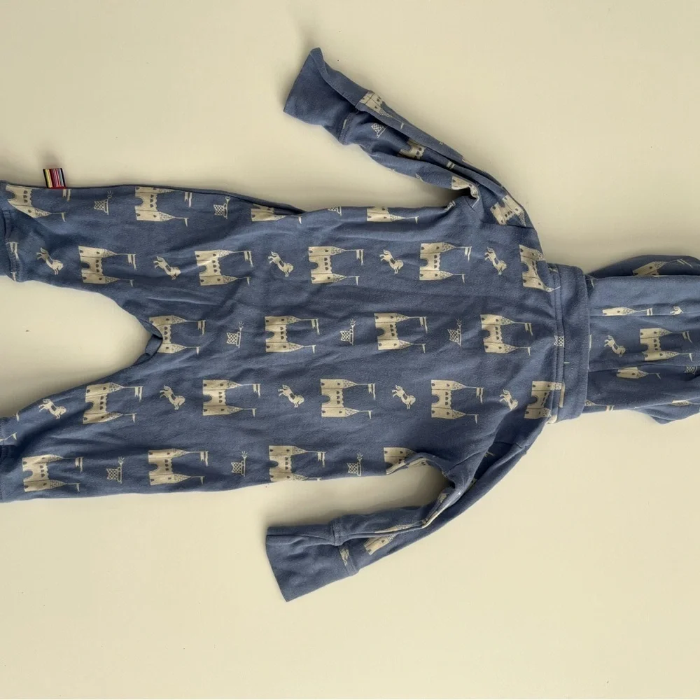 Magnetic Me castles and knights Navy and Cream Hooded Kids Footie